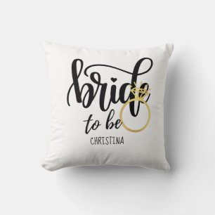Bride-to-be Bachelorette Bridal mit eigener Marke Kissen