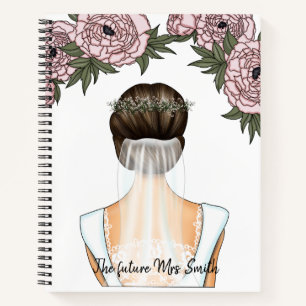 Bride to Be - Future Mrs. Notebook (Brunett Bride) Notizbuch