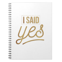 Bride to be Gift - Ich sagte ja Gold Foil (Imitate Notizblock