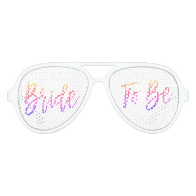 Bride to be Rainbow Party Sonnenbrille (Vorderseite)