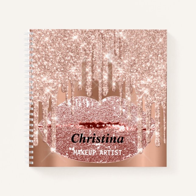 Bride to be Sweet 16. Rose Princess Makeup Lips Notizbuch (Vorderseite)