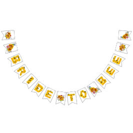 Bride to Bee | Aquarellfarbenes Brautparty Wimpelkette