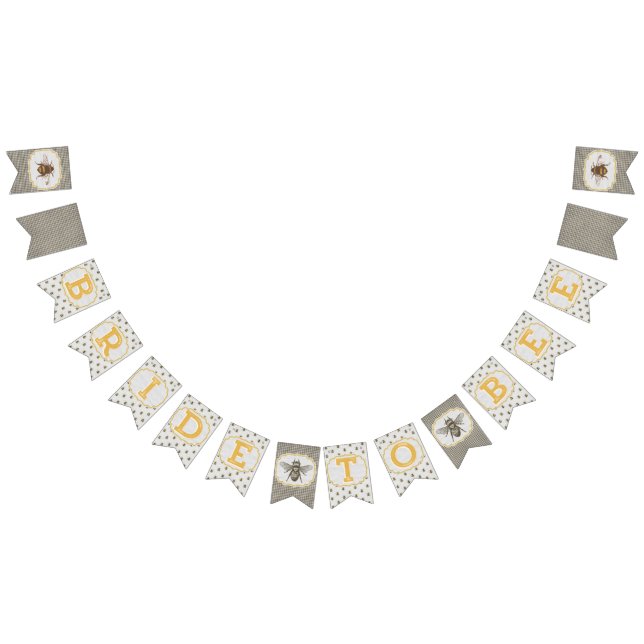 Bride to Bee - Bienen mit schwarzer und weißer Ext Wimpelkette (Alle)