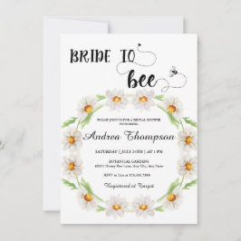 Bride to Bee | Brautparty in Aquarellfarben Einladung