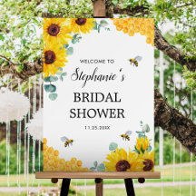 Bride to bee Sunflowers Honeycombs Brautparty