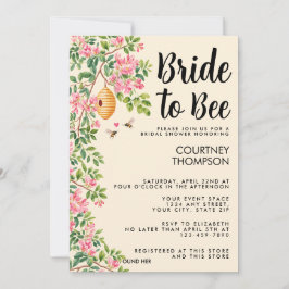 Bride To Bee Watercolor Floral Bridal Shower Einladung