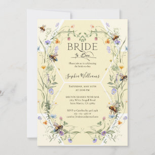 Bride to Bee Wildflower Bees Brautparty Einladung