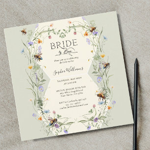 Bride to Bee Wildflower Bees Brautparty Einladung