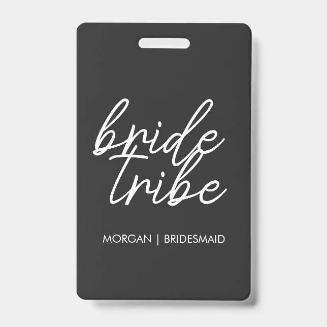 Bride Tribe | Bachelorette Bridesmaid Modern Ausweis (Vorderseite)