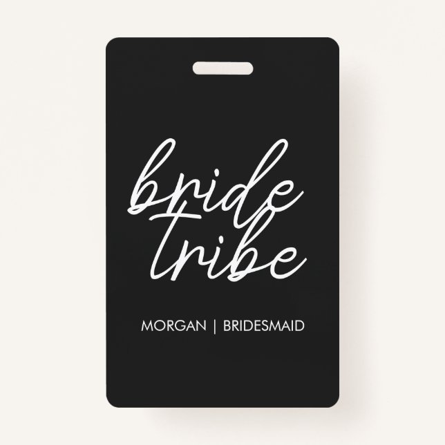 Bride Tribe | Bachelorette Bridesmaid Modern Ausweis (Vorderseite)