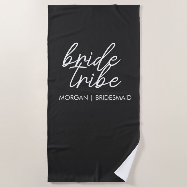 Bride Tribe | Bachelorette Bridesmaid Modern Strandtuch (Vorderseite)