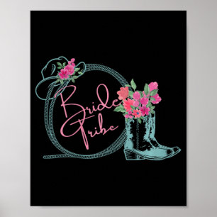 Bride Tribe Bachelorette Nashville Country Coastal Poster