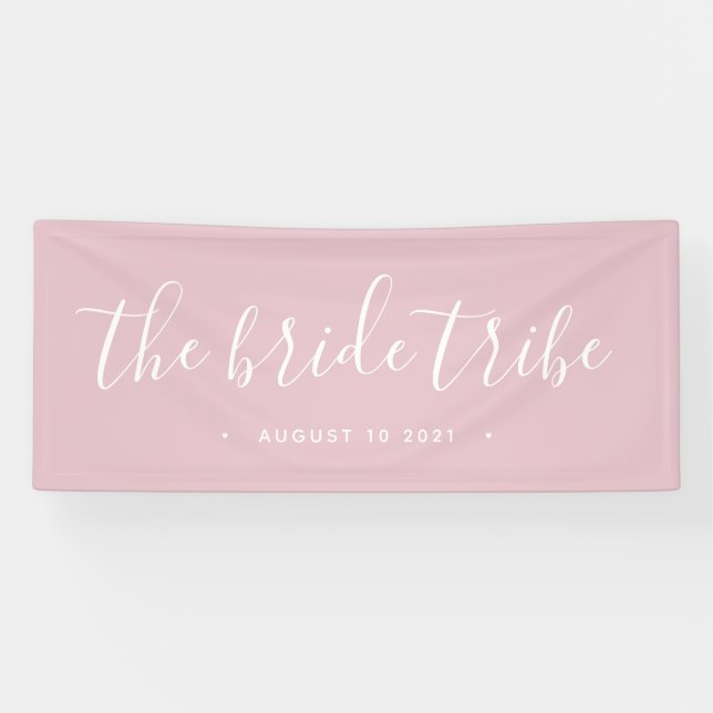 Bride Tribe Blush Pink Wedding Banner (Horizontal)