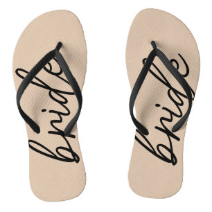 Bride Tribe Brautparty modern Flip Flops