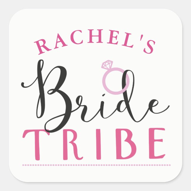 Bride Tribe Brautparty Stickers Bachelorette (Vorderseite)
