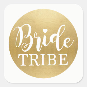 Bride Tribe Brautparty Stickers Gold Bridal
