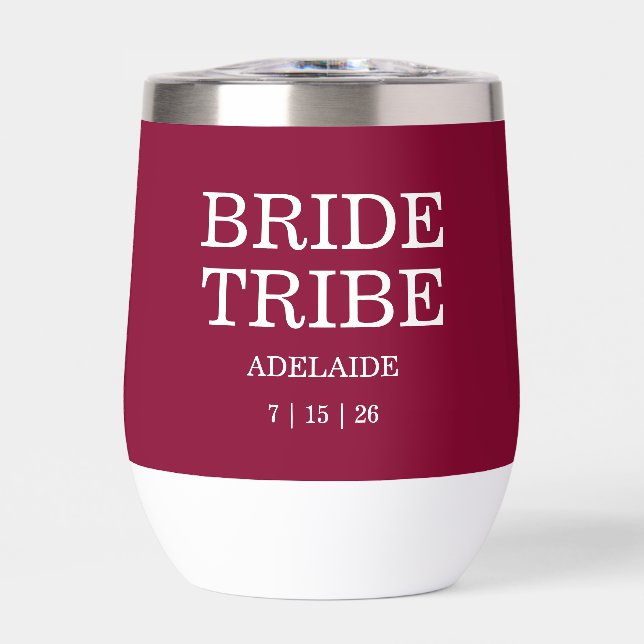 Bride Tribe Bridal Party Cranberry Red (Vorderseite)