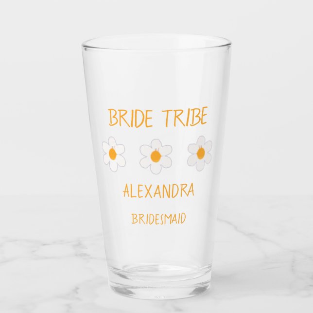 Bride Tribe Bridesmaid Glas (Vorderseite)