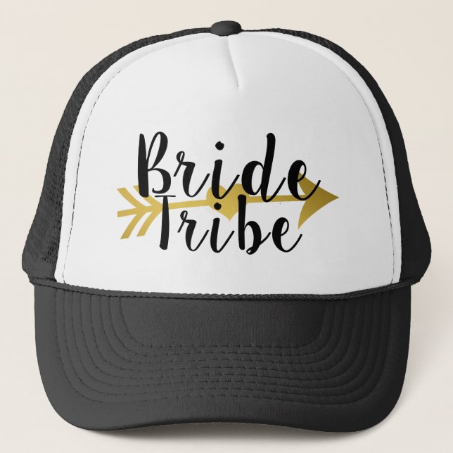 Bride Tribe Bridesmaid Hat Truckerkappe (Vorderseite)
