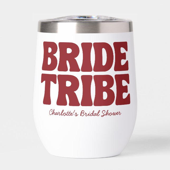 Bride Tribe Burgundy Bridal Shower (Vorderseite)