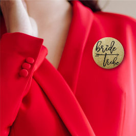 Bride Tribe Diamond Gold Brautparty Wedding Button
