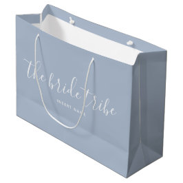 Bride Tribe Dusty Blue Custom Wedding Große Geschenktüte