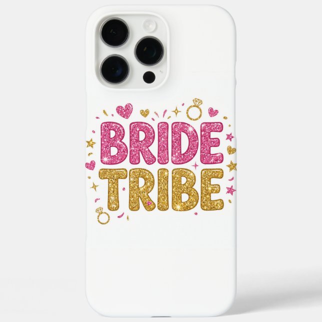Bride Tribe Glitter iPhone Case (Rückseite)
