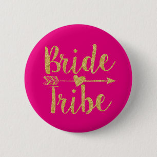 Bride Tribe   Glitzer-Druck-Druckfarbe Button