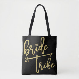 Bride Tribe Gold Diamond Brautparty Totbeutel