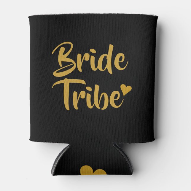 Bride Tribe Gold Heart Dosenkühler (Vorderseite)