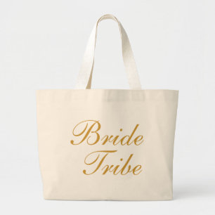 Bride Tribe Gold Jumbo Stoffbeutel