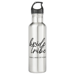 Bride Tribe | Modern Bridesmaid Personalisiert Edelstahlflasche