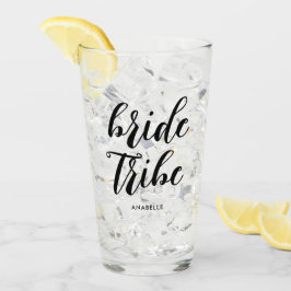 Bride Tribe Moderner Minimalistischer Junggeselinn Glas