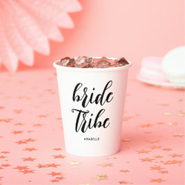 Bride Tribe Moderner Minimalistischer Junggeselinn Pappbecher