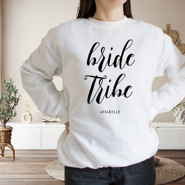 Bride Tribe Moderner Minimalistischer Junggeselinn Sweatshirt