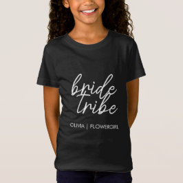 Bride Tribe | Modernes Blumenmädchen T-Shirt
