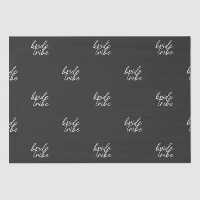 Bride Tribe | Modernes Brautparty Seidenpapier (Vorderseite)