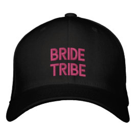 Bride Tribe Pink Typografie Bachelorette Bestickte Baseballkappe