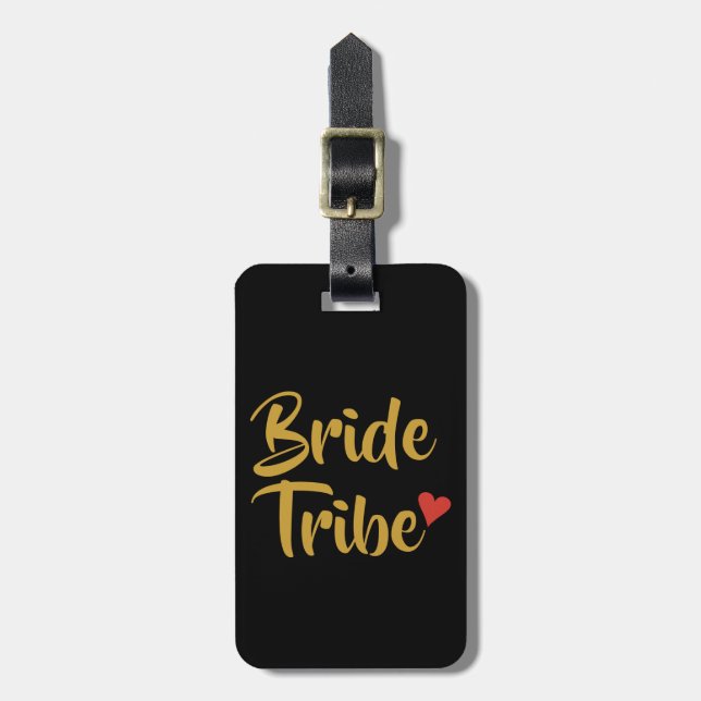 Bride Tribe Red Heart Gepäckanhänger (Vorderseite vertikal)