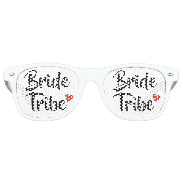 Bride Tribe Red Heart Partybrille (Vorderseite)