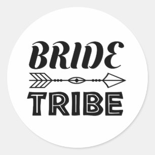 Bride Tribe Runder Aufkleber