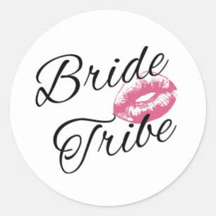 Bride Tribe Runder Aufkleber