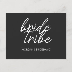 Bride Tribe   Vorschlag für ein modernes Brautpart Postkarte