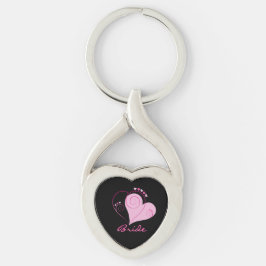 Bride Twisted Heart Keychain Schlüsselanhänger