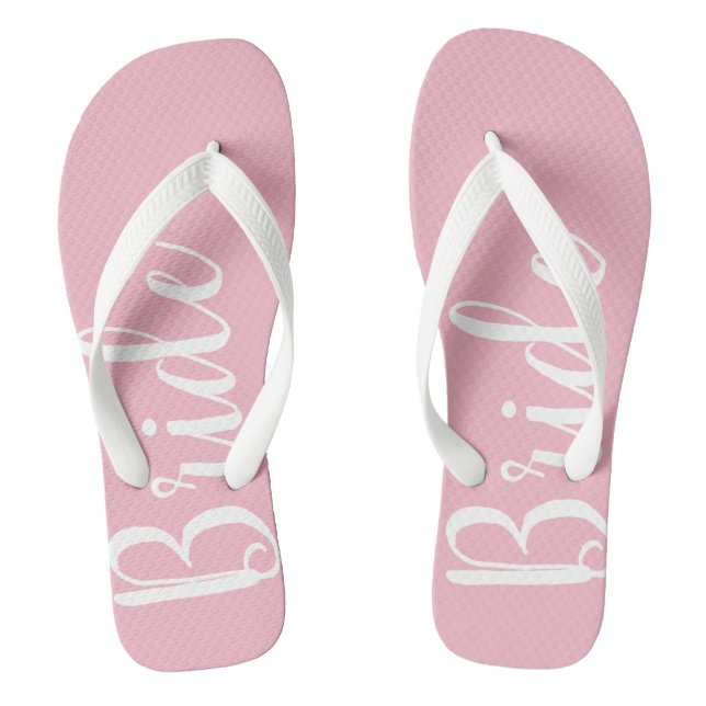 Bride Typografie Pink Flip Flops (Fußbett)