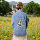 Bride Watercolor Boho Rustikale Wildblume Jeansjacke<br><div class="desc">Feiern Sie stilvoll mit unserer Wildblume Boho Rustic Floral Denim Jacket! Diese atemberaubende Jacke besticht durch ein elegantes Design in der Wildblume und verbindet den bohenhaften Chic mit rustikalem Charme. Ideal für die zukünftige Braut, fügt es Brautpartys, Junggeselinnen-Abschieden oder lässigen Hochzeitsfeiern eine personalisierte Touch hinzu. Aus hochwertigem Denim gefertigt, ist...</div>