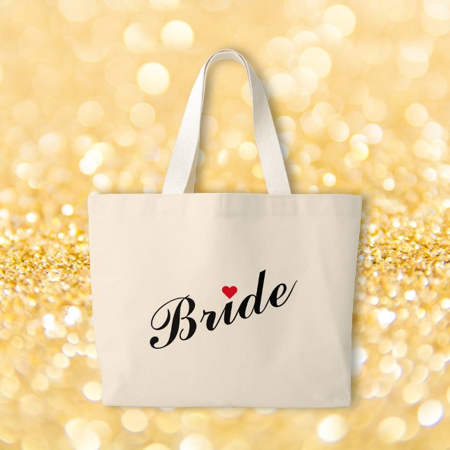 Bride Wedding Brautparty Junggeselinnen-Abschied Jumbo Stoffbeutel (Bride Wedding Bridal Shower Bachelorette Party Large Tote Bag)