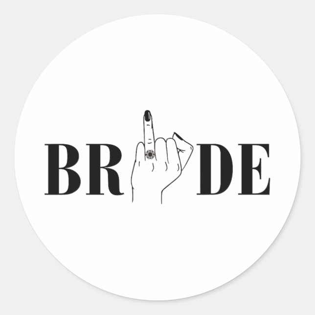 Bride Wedding Bridesmaid Squad Junggeselinnen-Absc Runder Aufkleber (Vorderseite)