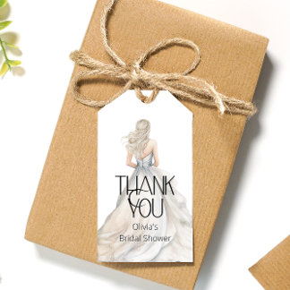 Bride Wedding Gown Brautparty Vielen Dank Geschenkanhänger