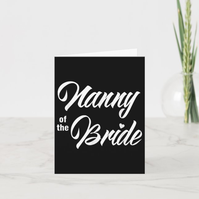 Bride Wedding Party Kindermädchen Bridal Matching Karte (Vorderseite)